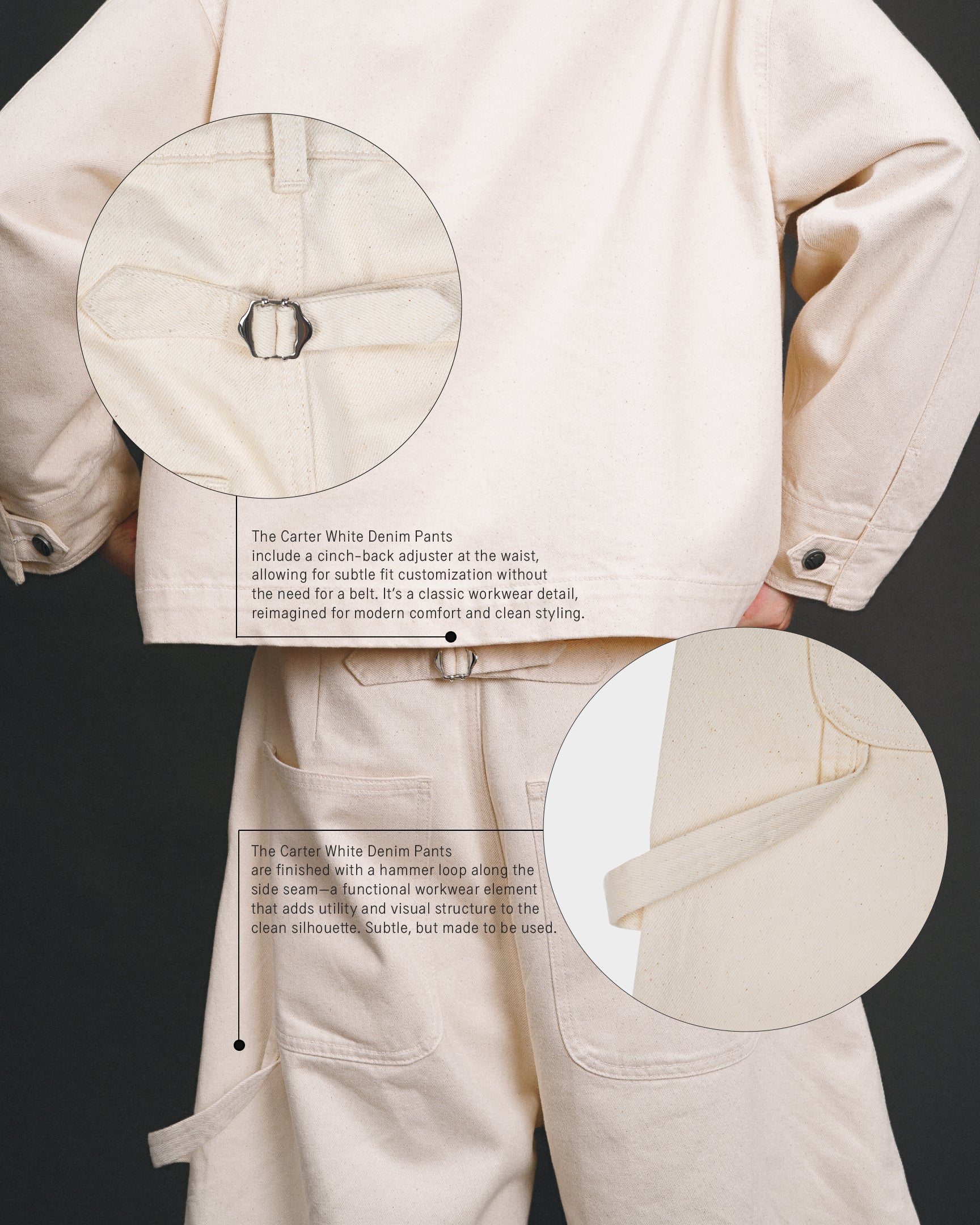 Carter Denim Jacket Cream