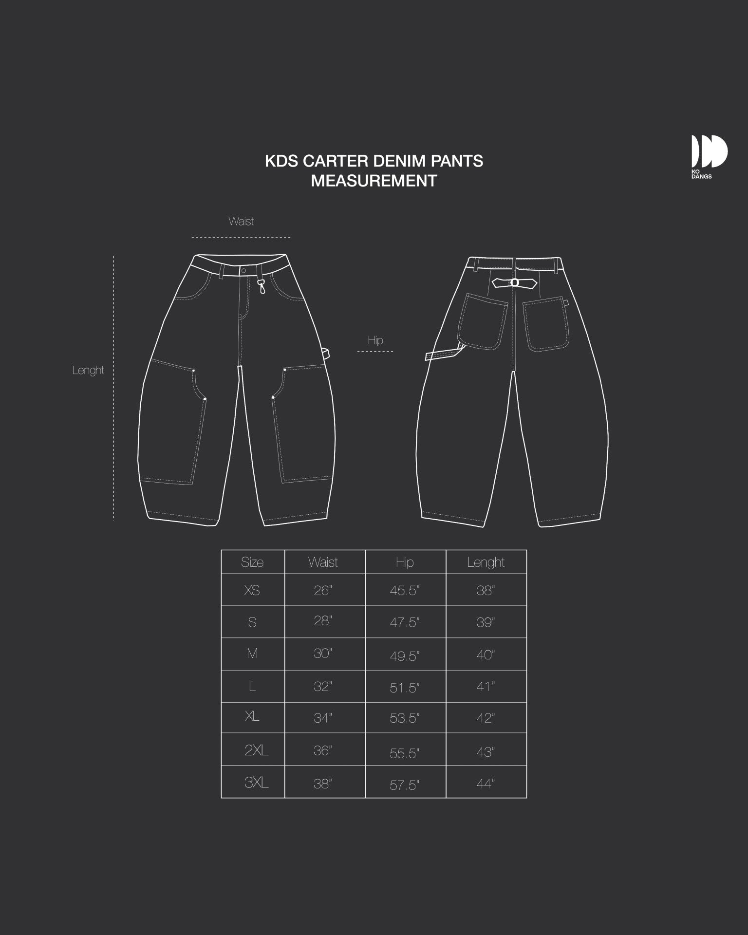 Carter Denim Pants - Black